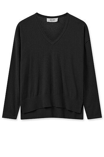 Mos Mosh - MMTani V-neck Knit Black