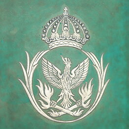 Wilhelm Kåge (Argenta 1932) Quadratic Bowl with Eagle Motif 21 cm