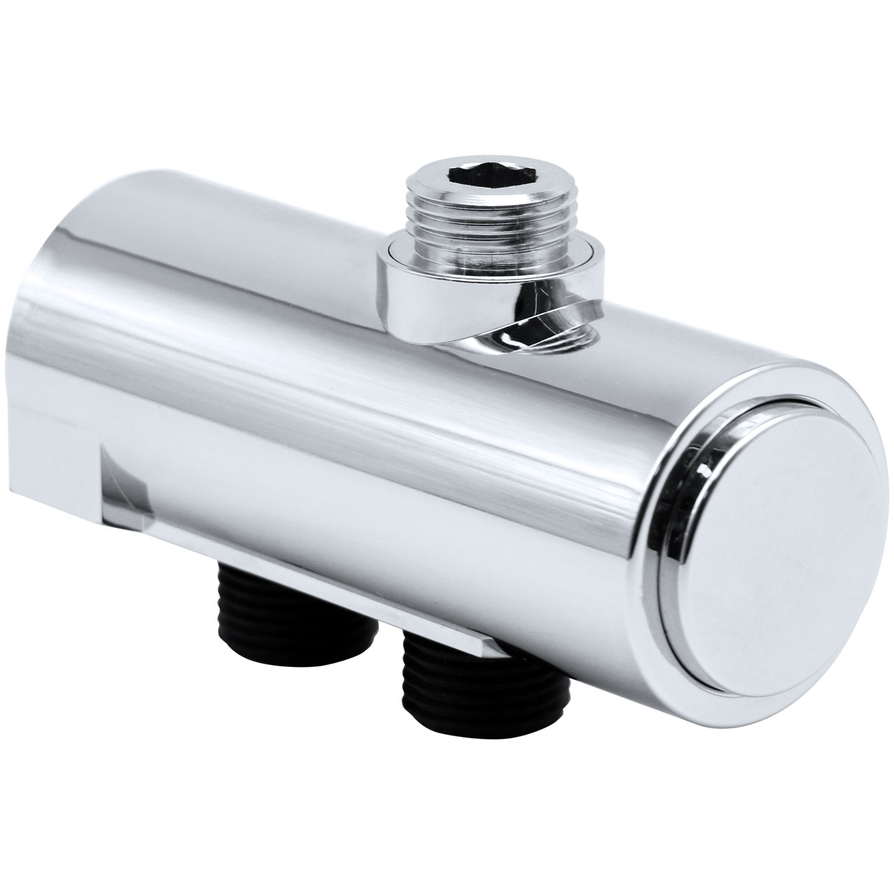 Diverter for shower rail with overhead shower (chrome)