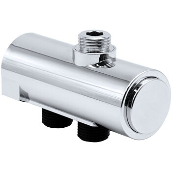 Diverter for shower rail with overhead shower (chrome)