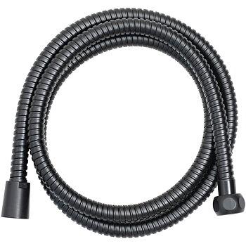 Shower hose black metal 150 cm