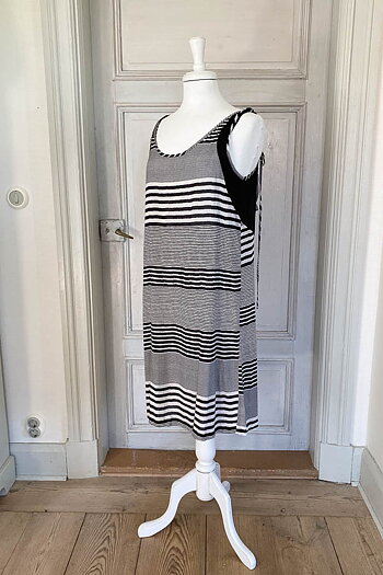 Pulz - PZNelly Short Dress Black White Stripe