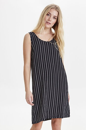 Pulz - PZNelly Short Dress Black Stripe
