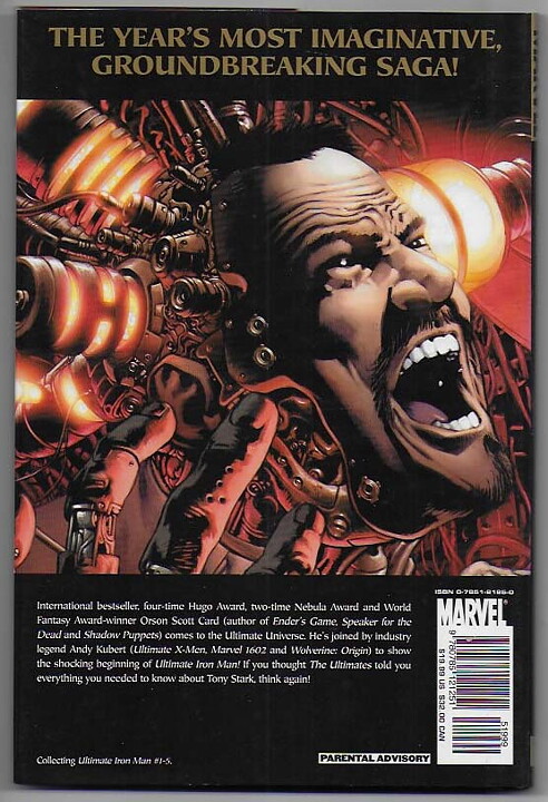 Ultimate Iron Man: Volume 1 Premiere Edition HC NM- Card Kubert