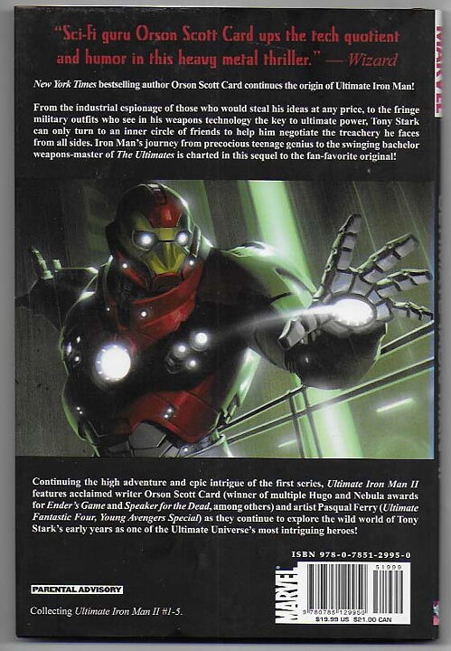 Ultimate Iron Man II HC NM- Svagt solblekt på ryggen