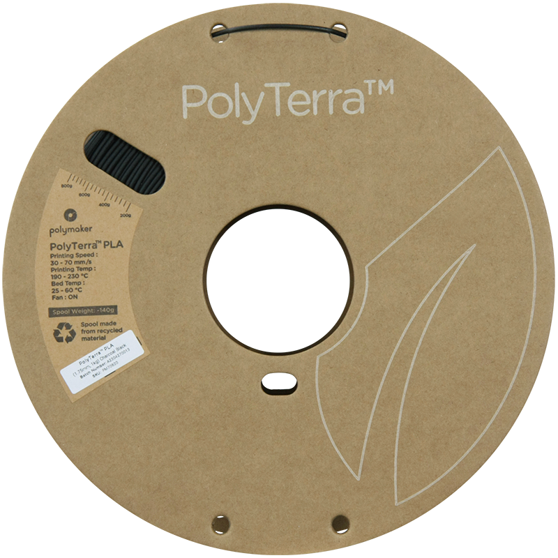 PolyTerra PLA Filament (1.75mm, 1Kg) - Charcoal Black