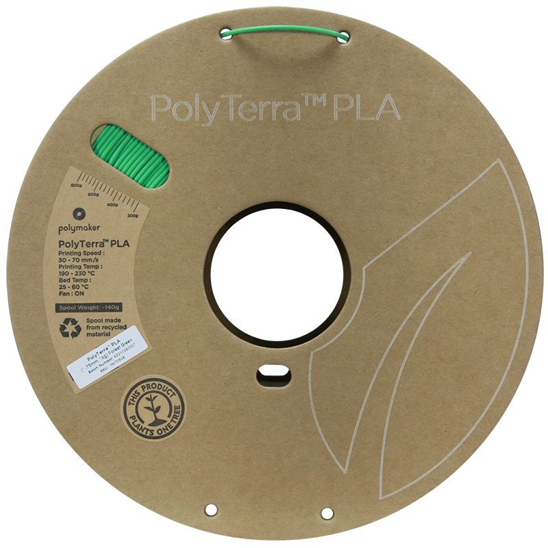 PolyTerra PLA Filament (1.75mm, 1Kg) - Forest Green