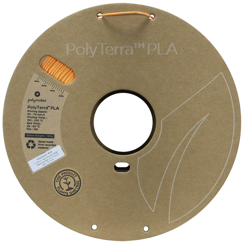 PolyTerra PLA Filament (1.75mm, 1Kg) - Sunrise Orange