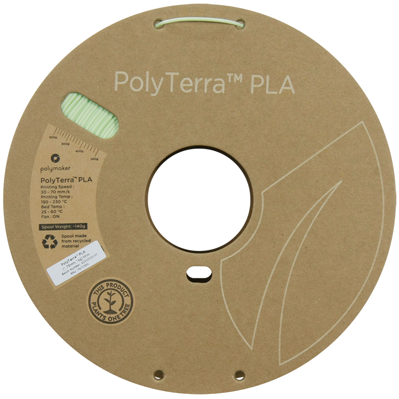 PolyTerra PLA Filament (1.75mm, 1Kg) - Mint