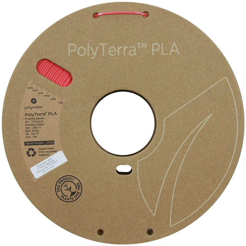 PolyTerra PLA Filament (1.75mm, 1Kg) - Rose