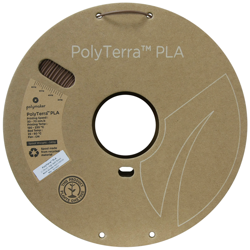 PolyTerra PLA Filament (1.75mm, 1Kg) - Earth Brown