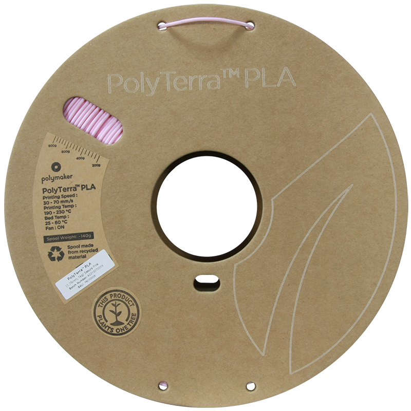 PolyTerra PLA Filament (1.75mm, 1Kg) - Sakura Pink