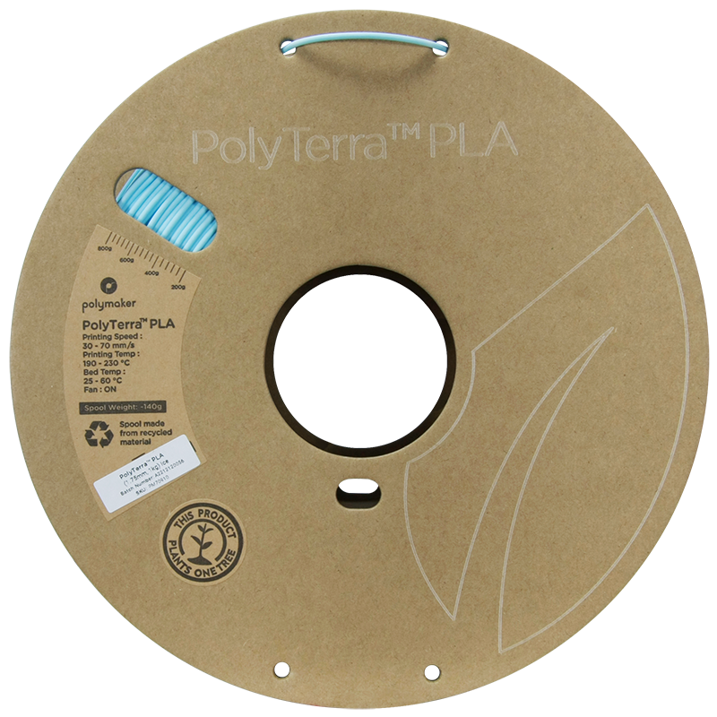 PolyTerra PLA Filament (1.75mm, 1Kg) - Ice