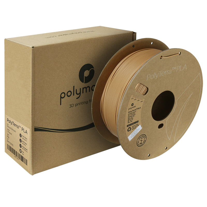 PolyTerra PLA Filament (1.75mm, 1Kg) - Wood Brown - 2