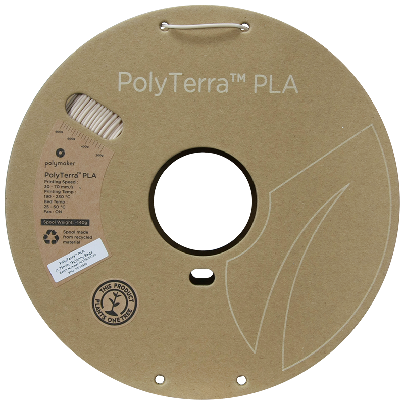 PolyTerra PLA Filament (1.75mm, 1Kg) - Army Beige