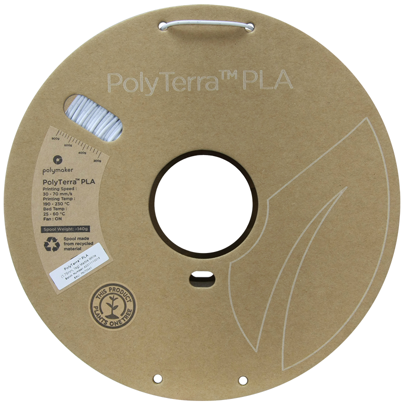 PolyTerra PLA Filament (1.75mm, 1Kg) - Marble White