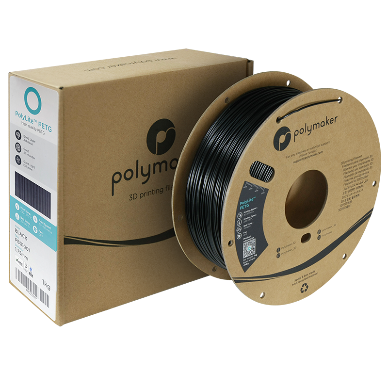 PolyLite PETG Filament (1.75mm, 1Kg) - Black - 2