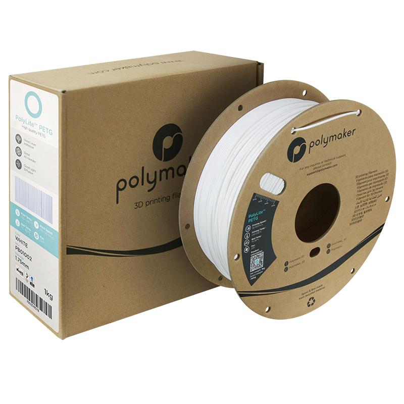 PolyLite PETG Filament (1.75mm, 1Kg) - White - 2