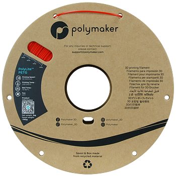 PolyLite PETG Filament (1.75mm, 1Kg) - Red