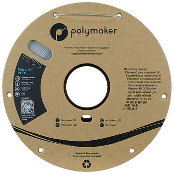 PolyLite PETG Filament (1.75mm, 1Kg) - Clear