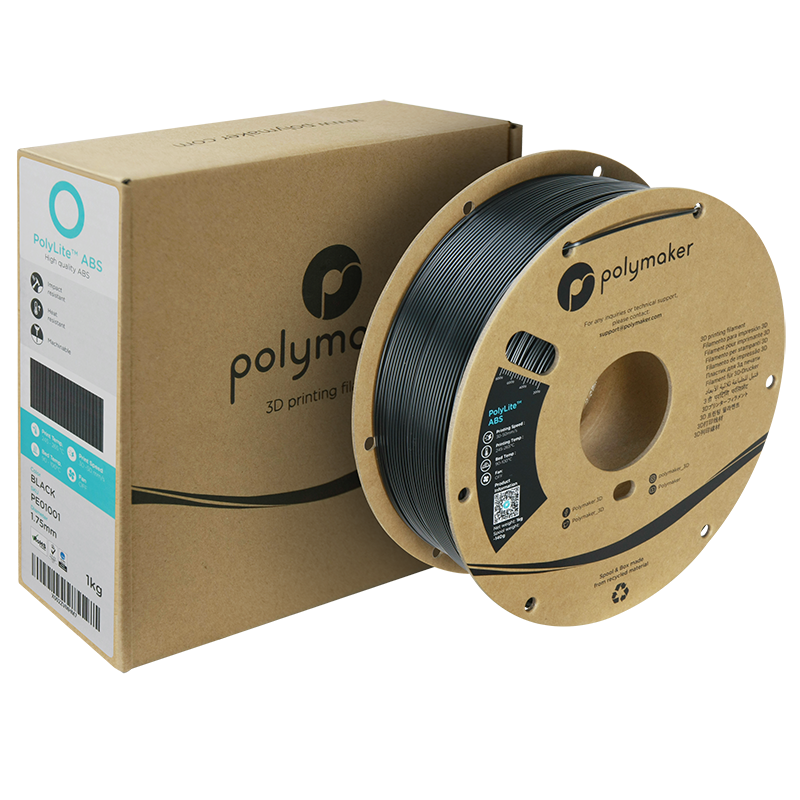 PolyLite ABS Filament (1.75mm, 1Kg) - Black - 2