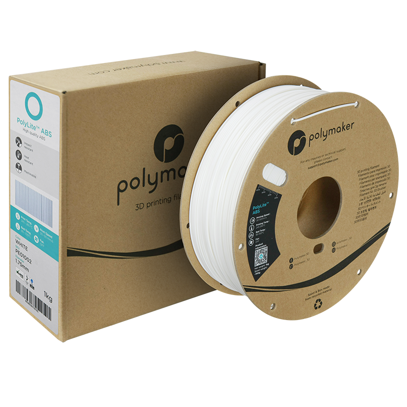 PolyLite ABS Filament (1.75mm, 1Kg) - White - 2