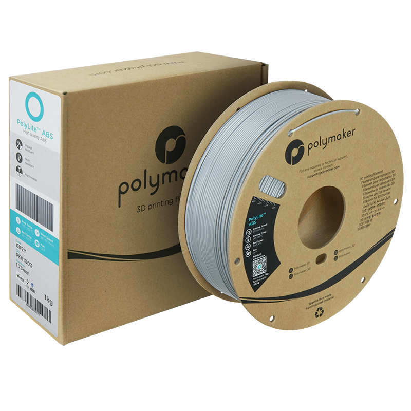 PolyLite ABS Filament (1.75mm, 1Kg) - Grey - 2