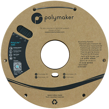PolyLite ABS Filament (1.75mm, 1Kg) - Dark Grey