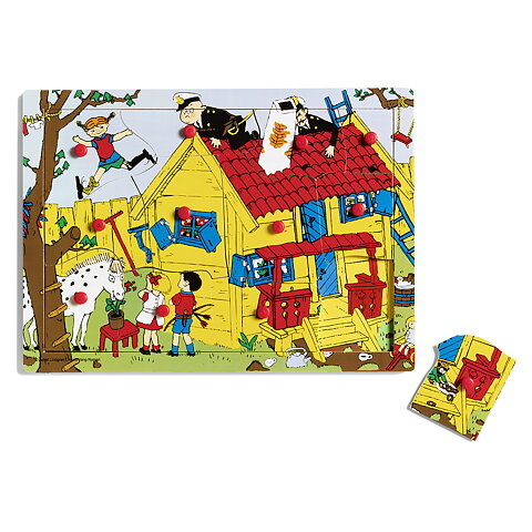 Pippi Peg puzzle wood 12 pc