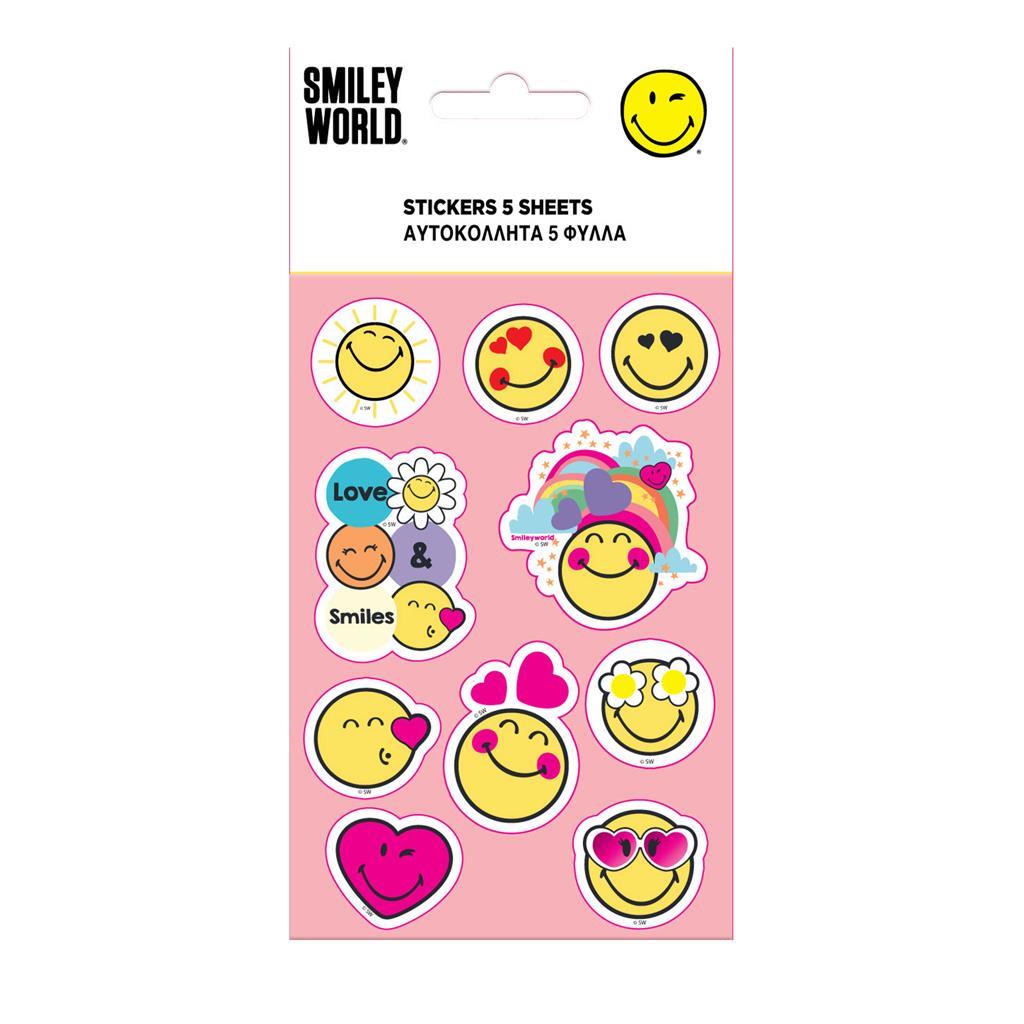Smiley  Klistermärke 5 ark