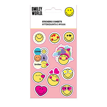 Smiley  Klistermärke 5 ark