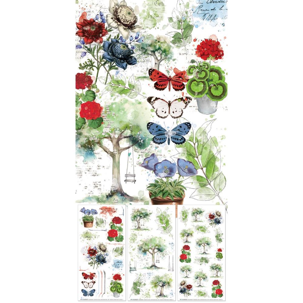 49 And Market - Rub-On Transfer Set - Botanical - 2
