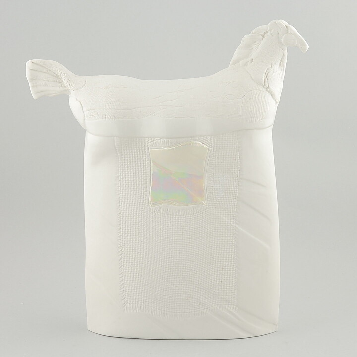 Suzanne Öhlén (Textura 1985) White Modern Horse 33 cm