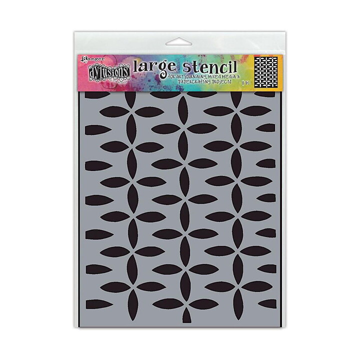 Dyan Reaveley's Dylusions Stencil 9" x  12" - Retro Grid