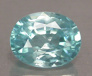 0,49 ct, piedra preciosa de circón azul natural de corte ovalado muy bonita