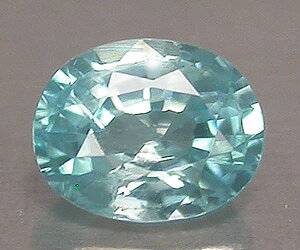 0,49 ct, piedra preciosa de circón azul natural de corte ovalado muy bonita