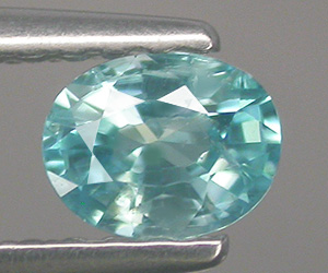 0,49 ct, piedra preciosa de circón azul natural de corte ovalado muy bonita - 3