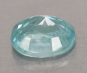 0,49 ct, piedra preciosa de circón azul natural de corte ovalado muy bonita - 2