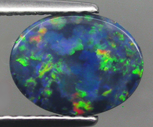 Ópalo negro, peso de 1,00 ct, piedra preciosa de ópalo negro natural rara calibrada de 9 x 7 mm