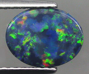 Ópalo negro, peso de 1,00 ct, piedra preciosa de ópalo negro natural rara calibrada de 9 x 7 mm