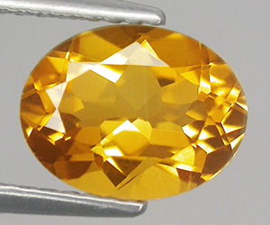 Citrine stone, 9x7 mm calibrated oval, 1.58 ct weight natural citrine gemstone - 3