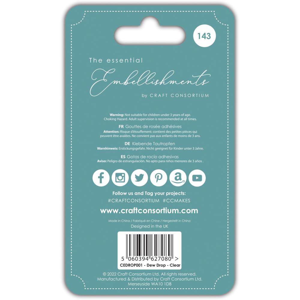 Craft Consortium - Essential Adhesive Dew Drops - Clear - 3