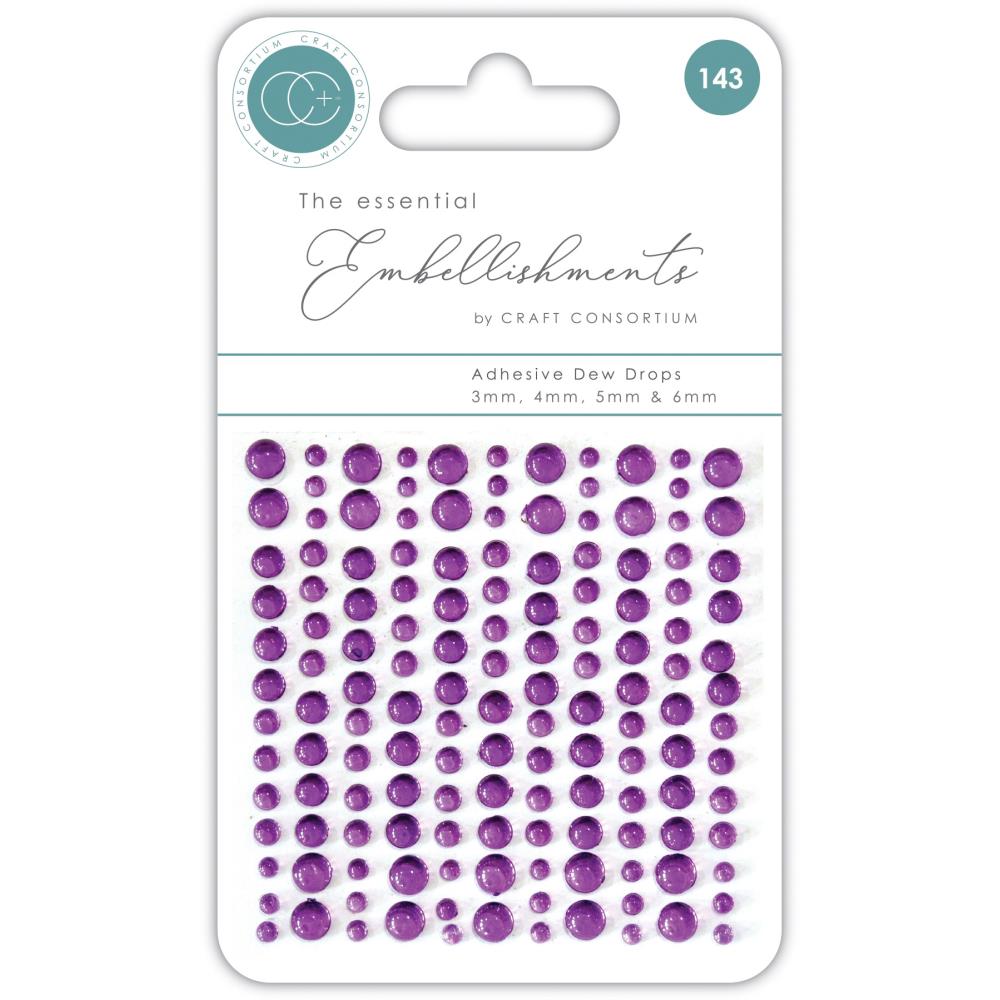Craft Consortium - Essential Adhesive Dew Drops - Purple