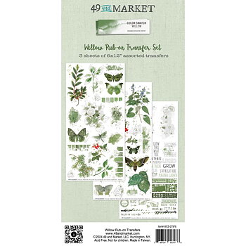 49 And Market - Rub-On Transfer Set - Color Swatch: Willow 