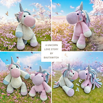 A unicorn love story - båda enhörningarna Pastelle & Glittra