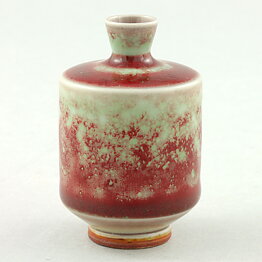Berndt Friberg (1960s) Unique Vase with Celadon/Oxblood Glaze 5,5 cm