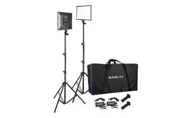 NANLITE LumiPad 25 LED 2 Light kit with stand and bag