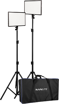 NANLITE LumiPad 25 LED 2 Light kit with stand and bag