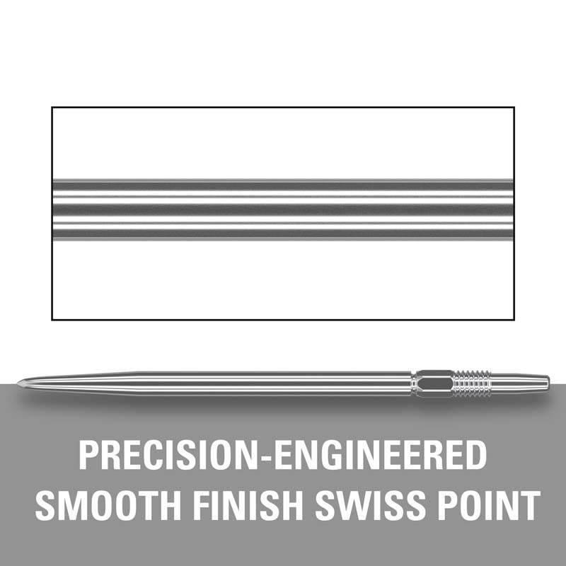Target Swiss Silver Dartspetsar 40mm - 4