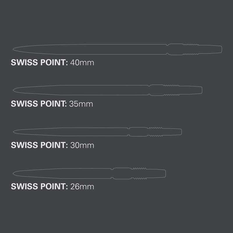 Target Swiss Silver Dartspetsar 40mm - 2